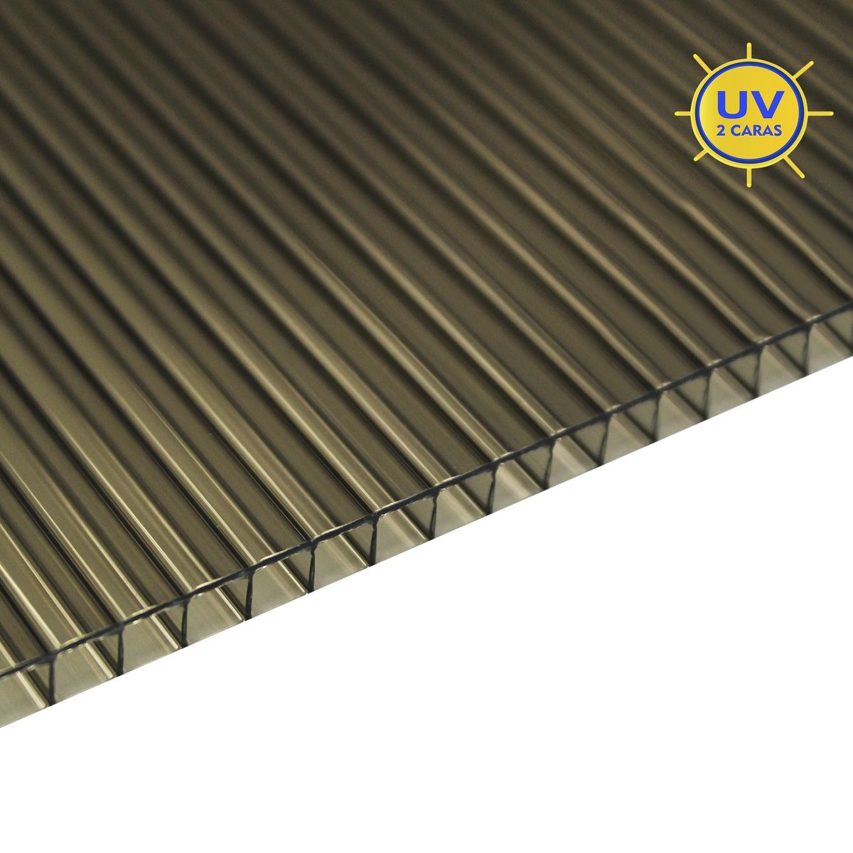 POLYARQ - Techo Policarbonato Alv Bronce 1.05x2.9mx6mm Polygal