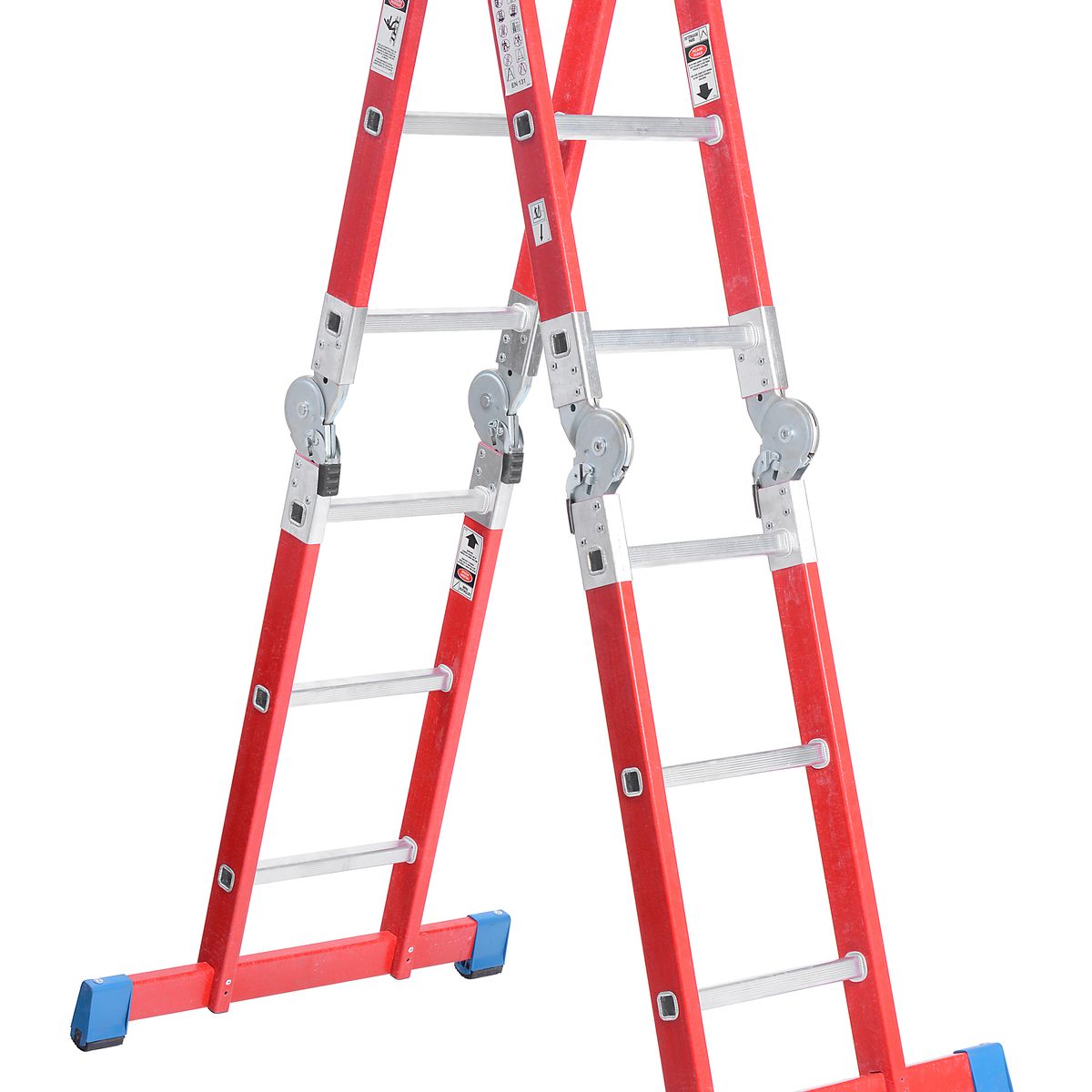 UBERMANN - Escalera Articulada de Fibra de Vidrio 12 Pasos 150Kg