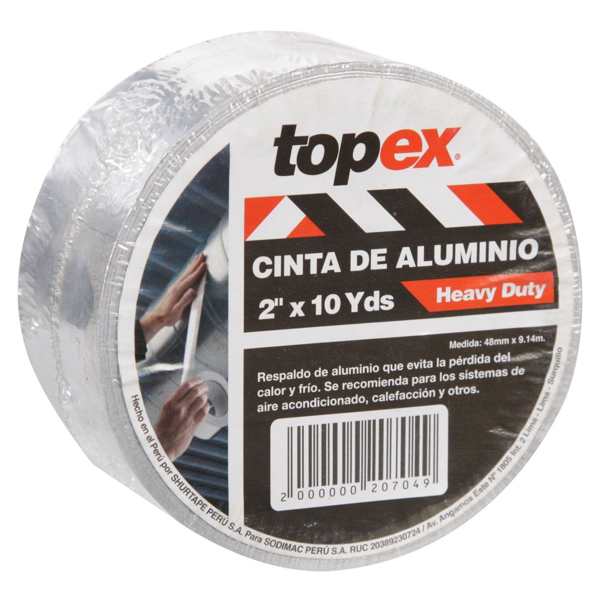 TOPEX - Cinta aluminio 2 x 9.14 m