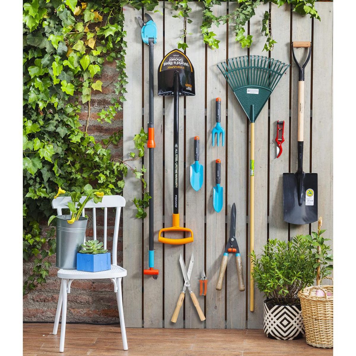 ERGO - Tijera para Podar By Pass Metal Rojo 23cm