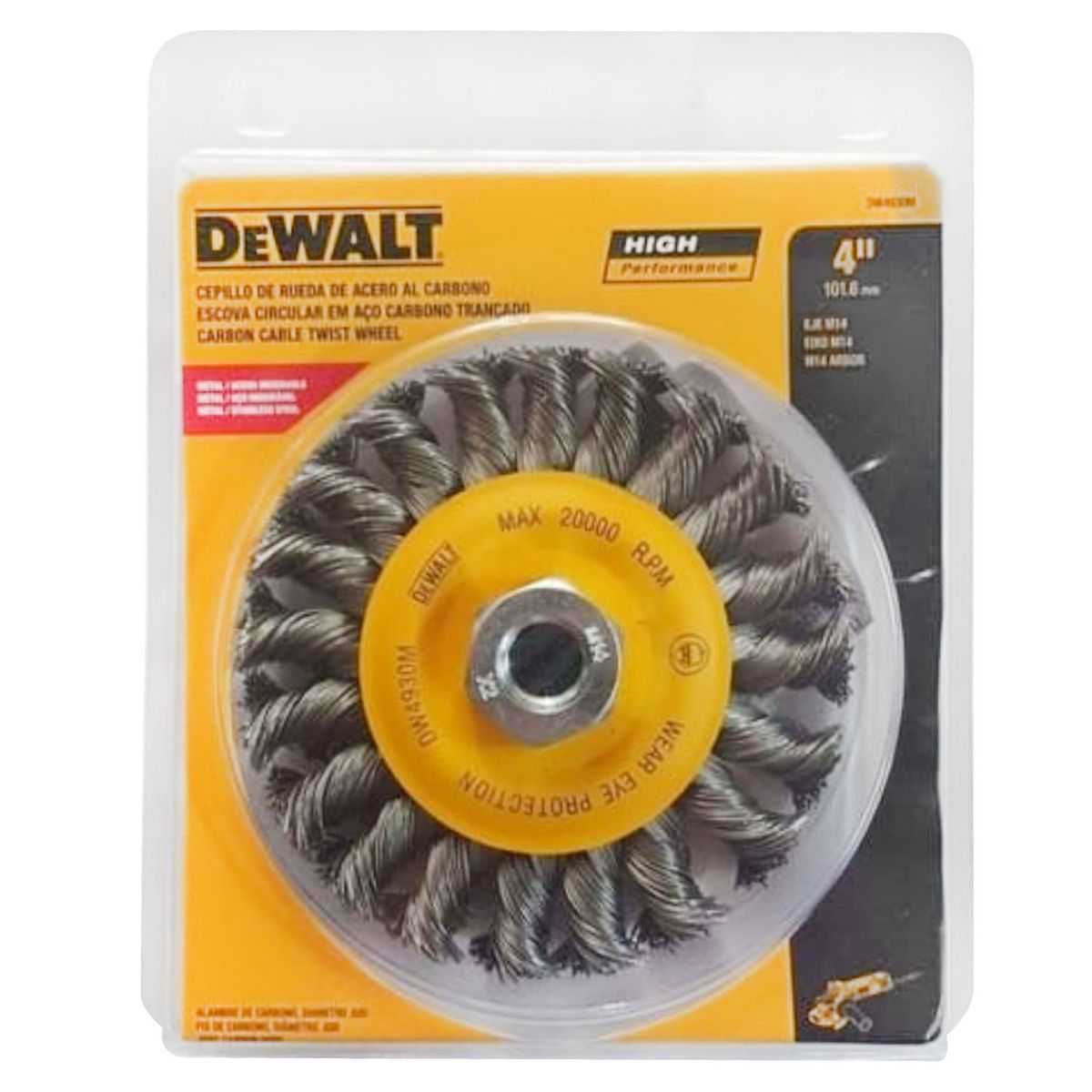 DEWALT - Rueda Trenzada 4" M14 Dewalt