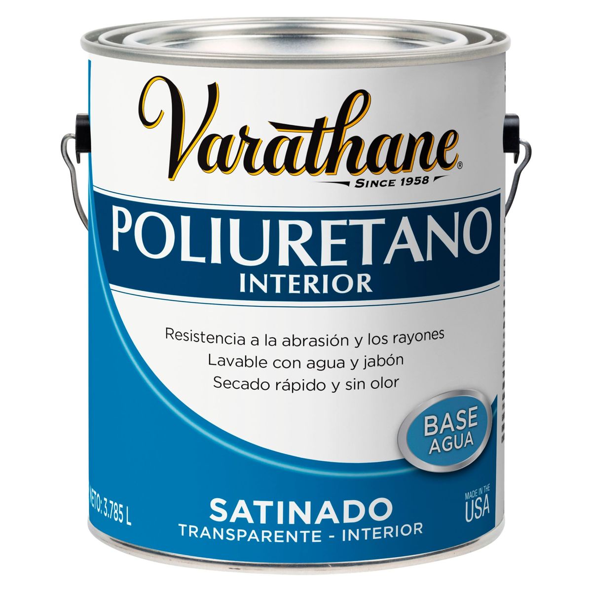 VARATHANE - Pintura para madera interior Satinado Varathane 3,785L