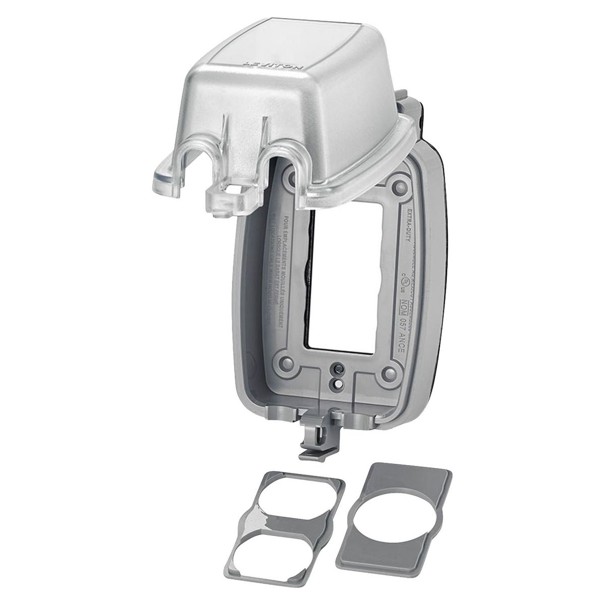 LEVITON - Placa Doble Hermetica Horizontal