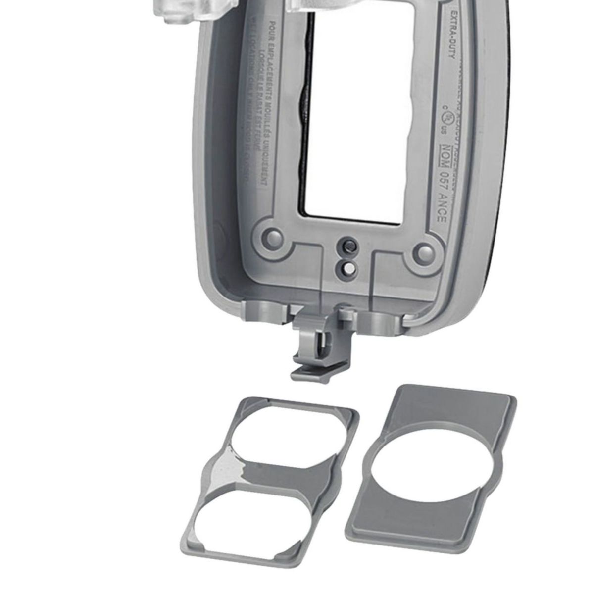 LEVITON - Placa Doble Hermetica Horizontal