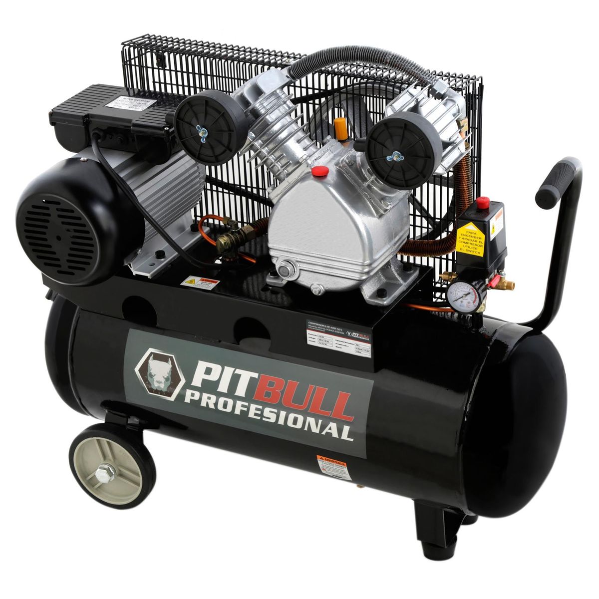 PITBULL PROFESIONAL - Compresor De Aire Pitbull Profesional 2.5HP 50 Lt