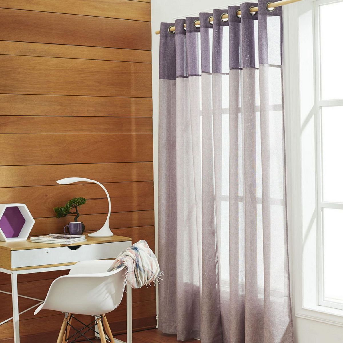 JUST HOME COLLECTION - Cortina de Tela 130x220cm Morado