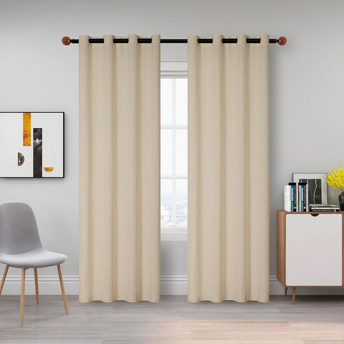 JUST HOME COLLECTION - Cortina Blackout Textura 140x220cm Arena