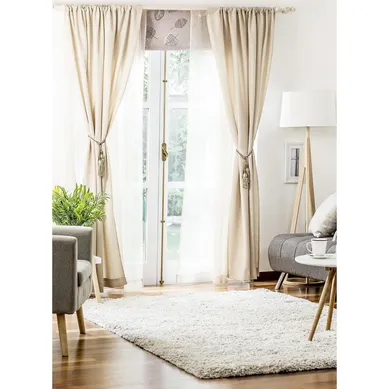 Cortina de Tela y Velo 145x220cm Caf�