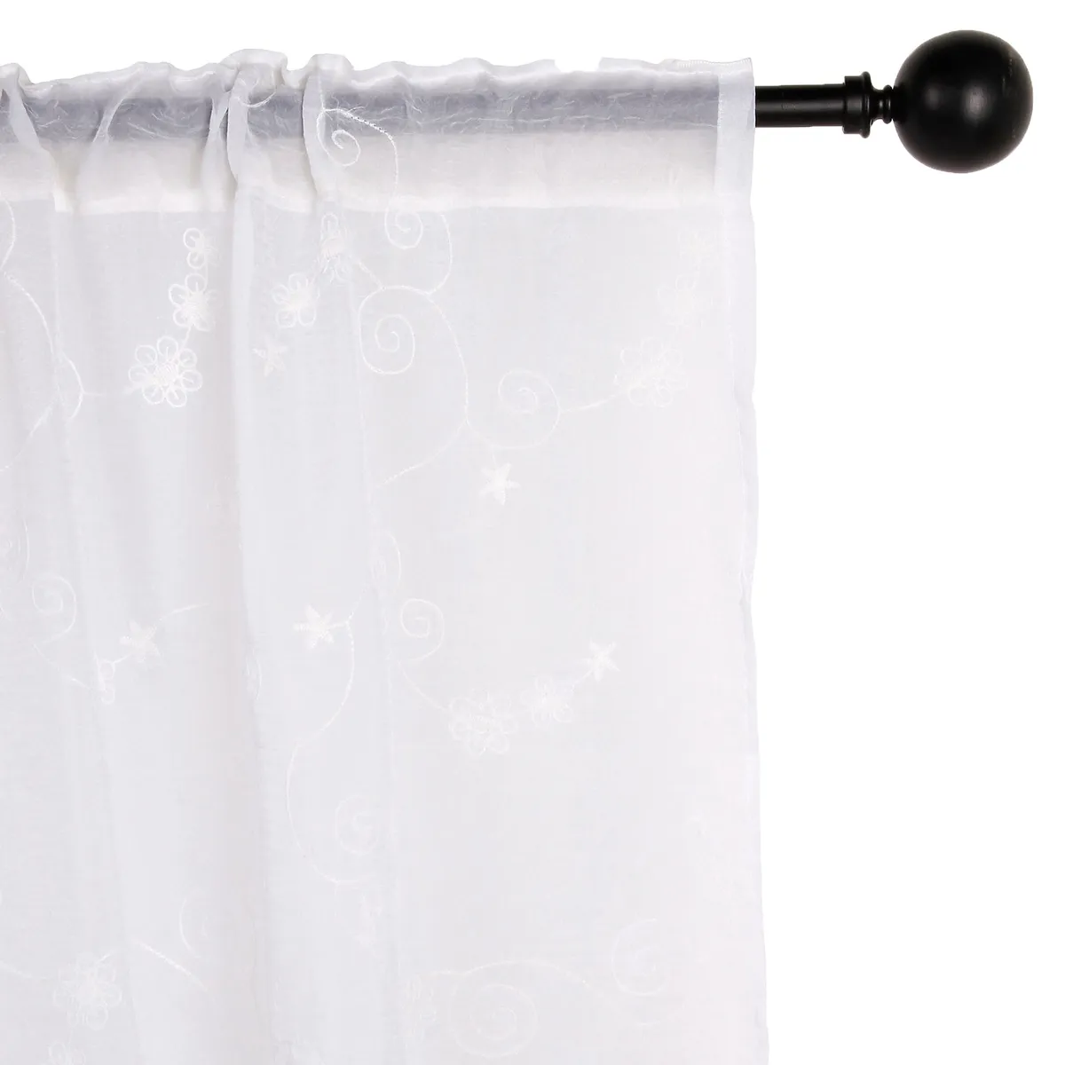 JUST HOME COLLECTION - Cortina de Velo Bord 140x230cm Blanco