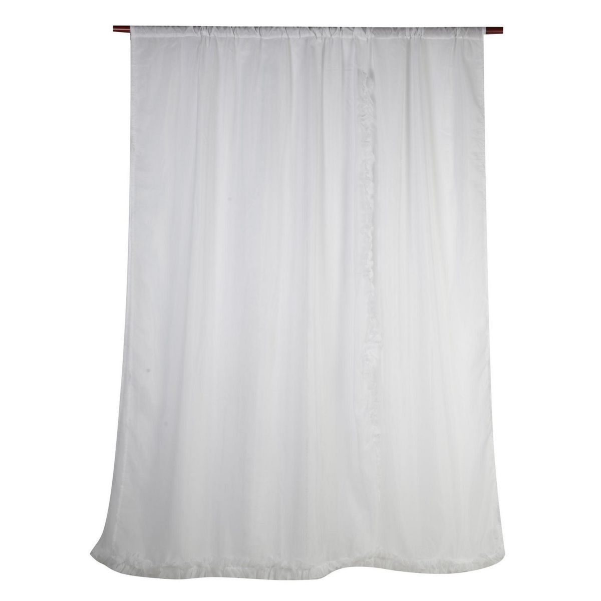 JUST HOME COLLECTION - Cortina de Velo Romántico 200x220cm Blanco