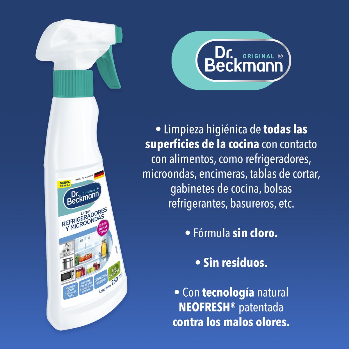 DR BECKMANN - Limpiador de Refrigeradoras 250 ml. DR BECKMANN