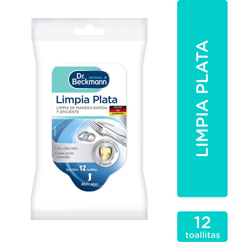 DR BECKMANN - Limpia Plata x 12 toallitas DR BECKMANN