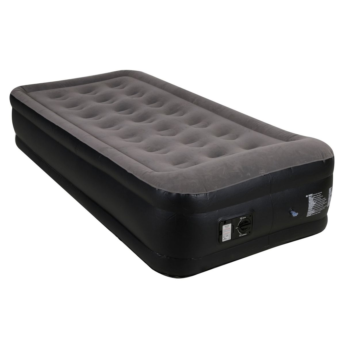 KLIMBER - Colchón Inflable Eléctrico 1.5 Plazas Klimber Plomo + Inflador