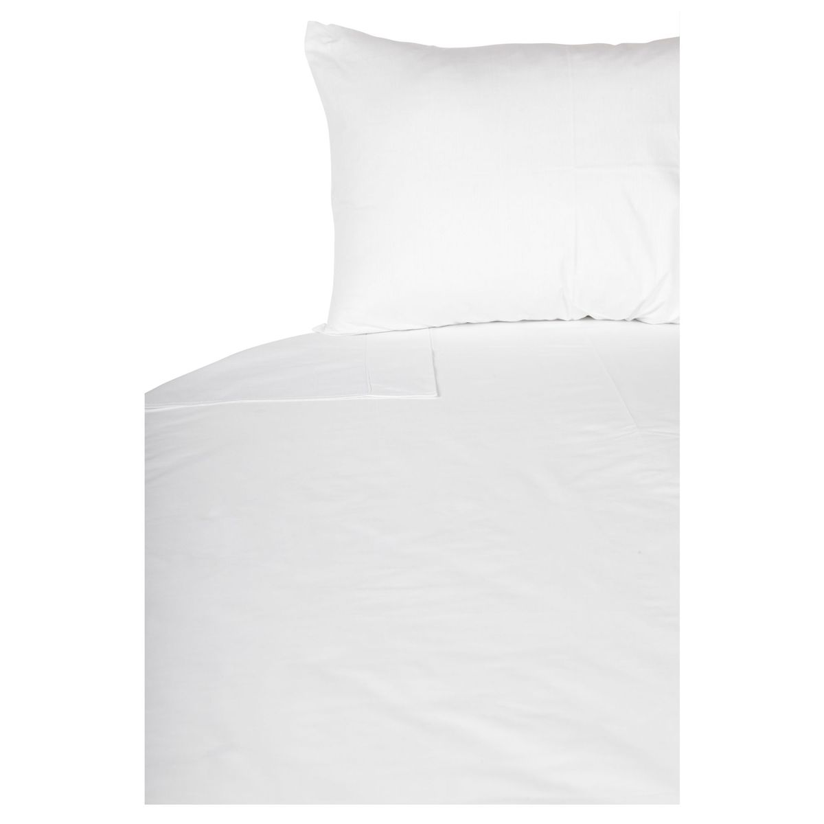 JUST HOME COLLECTION - Juego de Sábanas Algodón 1.5 Plazas 144 Hilos Blanco