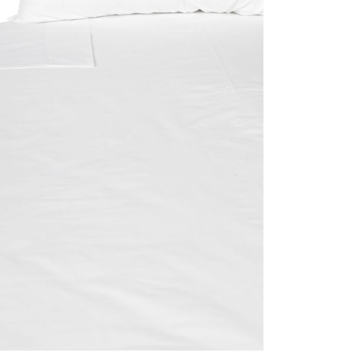JUST HOME COLLECTION - Juego de Sábanas Algodón 1.5 Plazas 144 Hilos Blanco