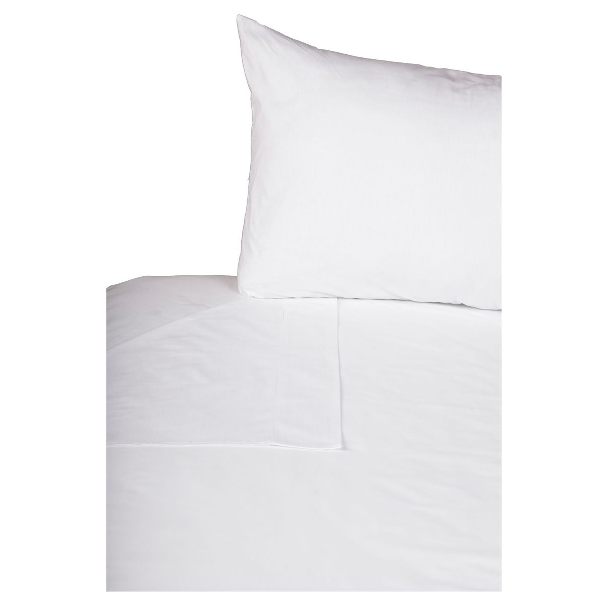 JUST HOME COLLECTION - Juego de Sábanas Algodón Queen 144 Hilos Blanco