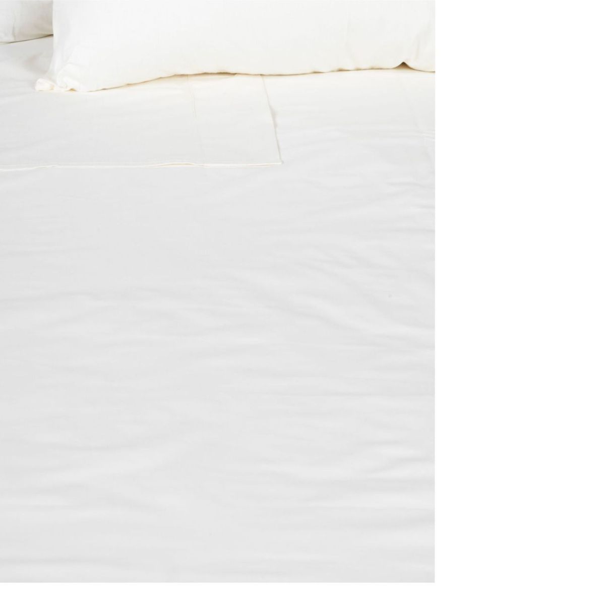 JUST HOME COLLECTION - Juego de Sábanas Algodón 2 Plazas 144 Hilos Nieve