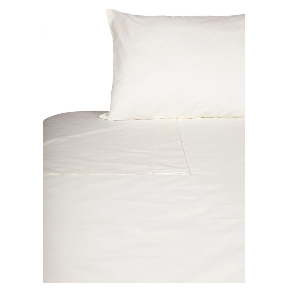 JUST HOME COLLECTION - Juego de Sábanas Algodón Queen 144 Hilos Nieve