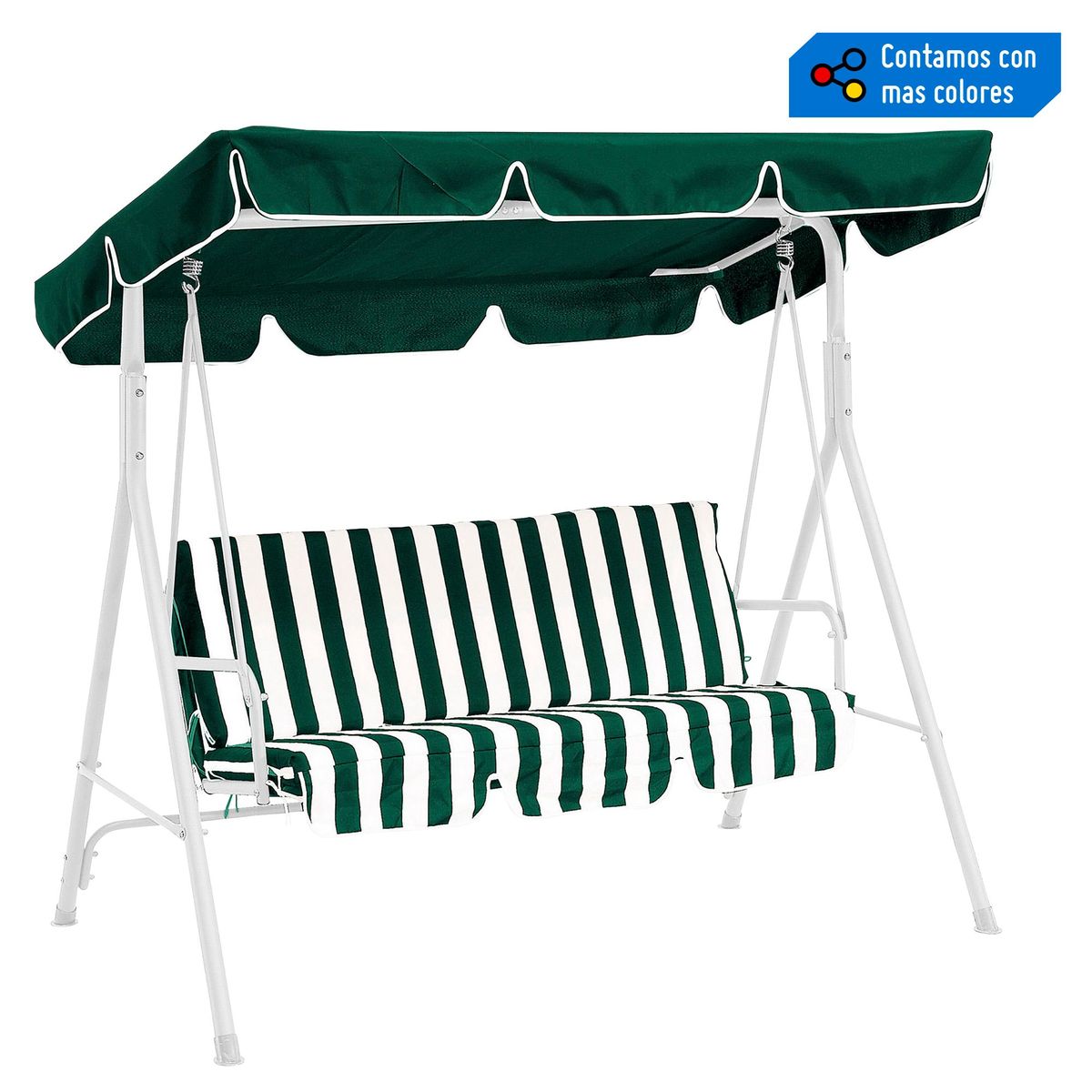 JUST HOME COLLECTION - Sillón Columpio Verde para 3 personas