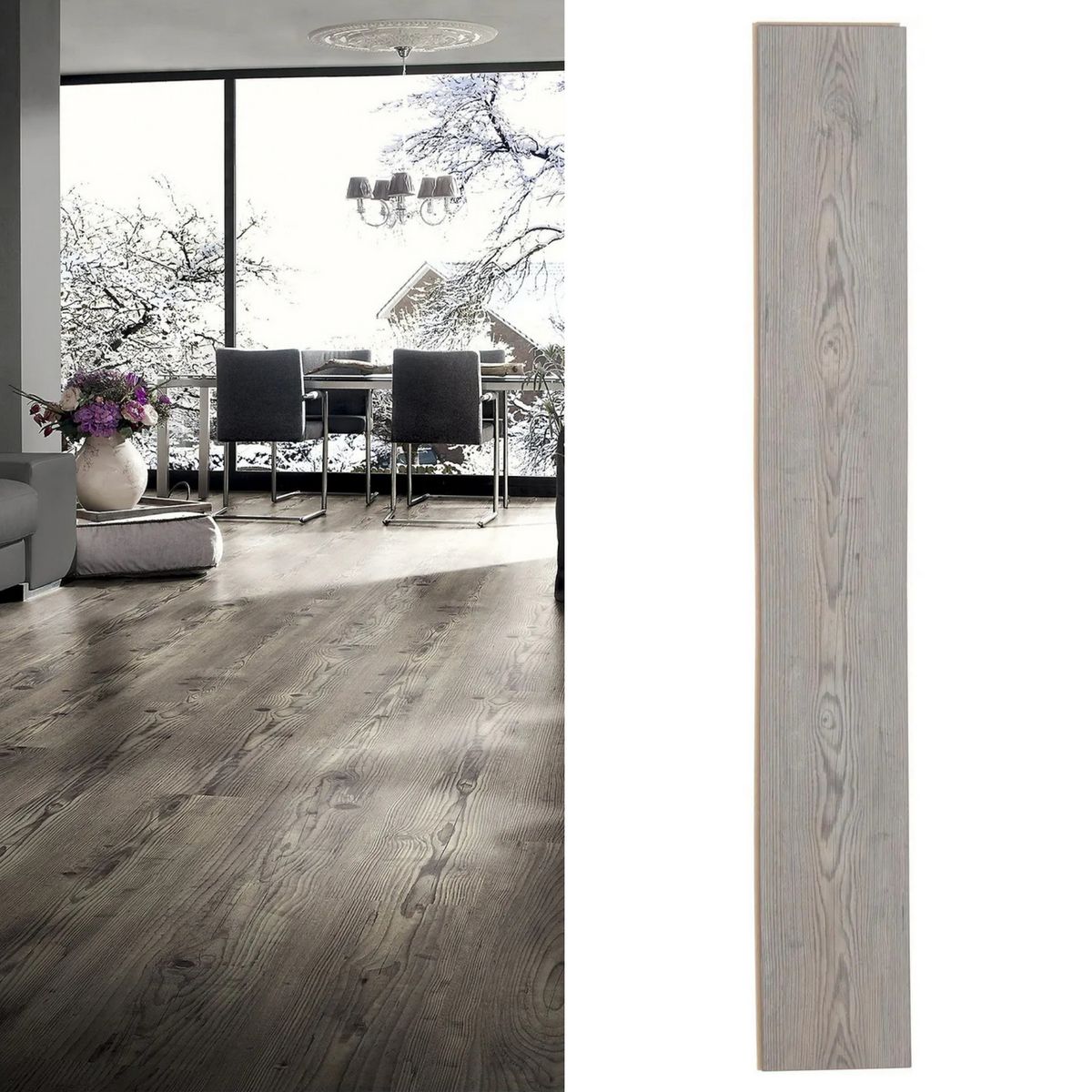 HOLZTEK - Piso Laminado Pino Rústico Marrón AC4 8mm 2.13m2