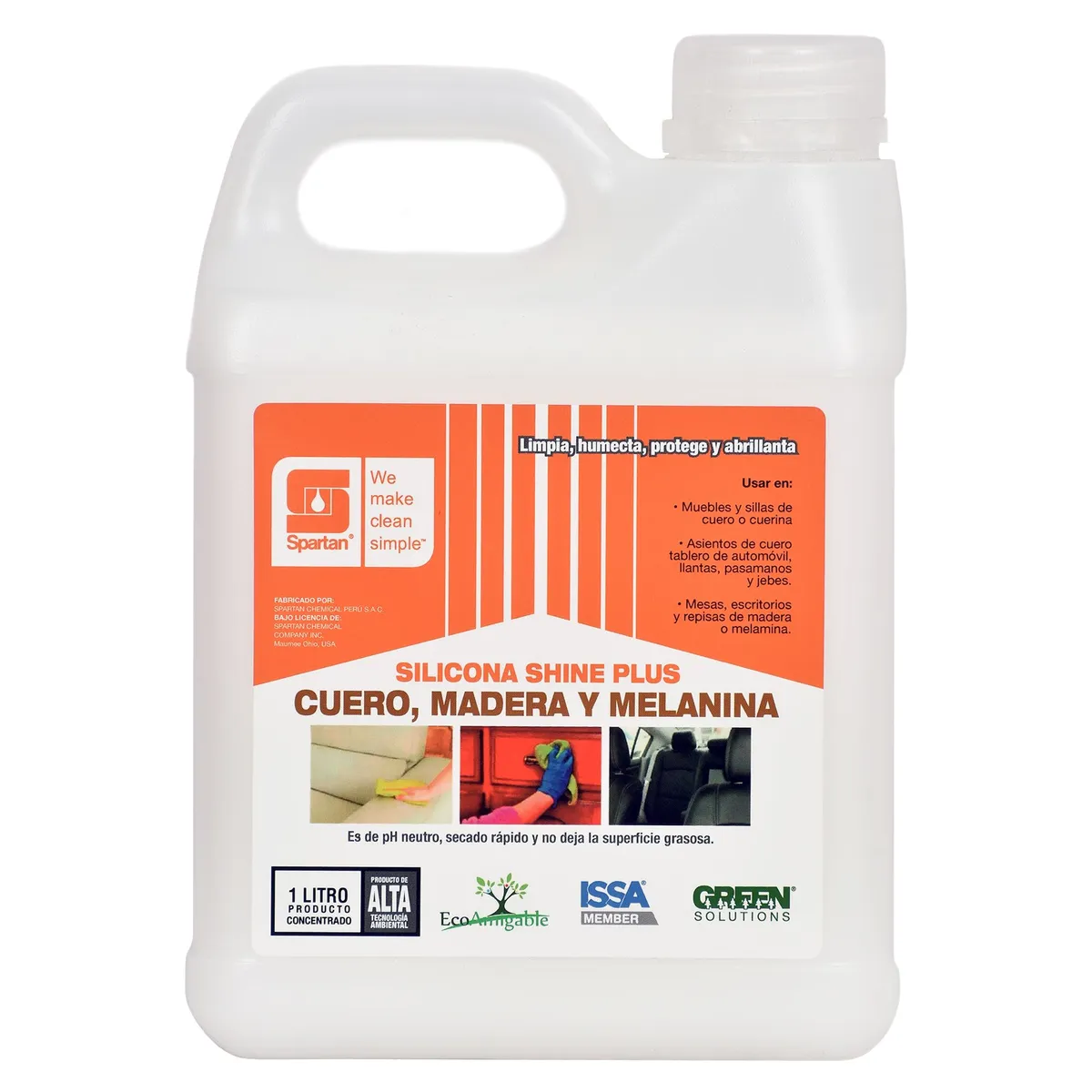 SPARTAN - Silicona Shine Plus Multisuperficies 1L