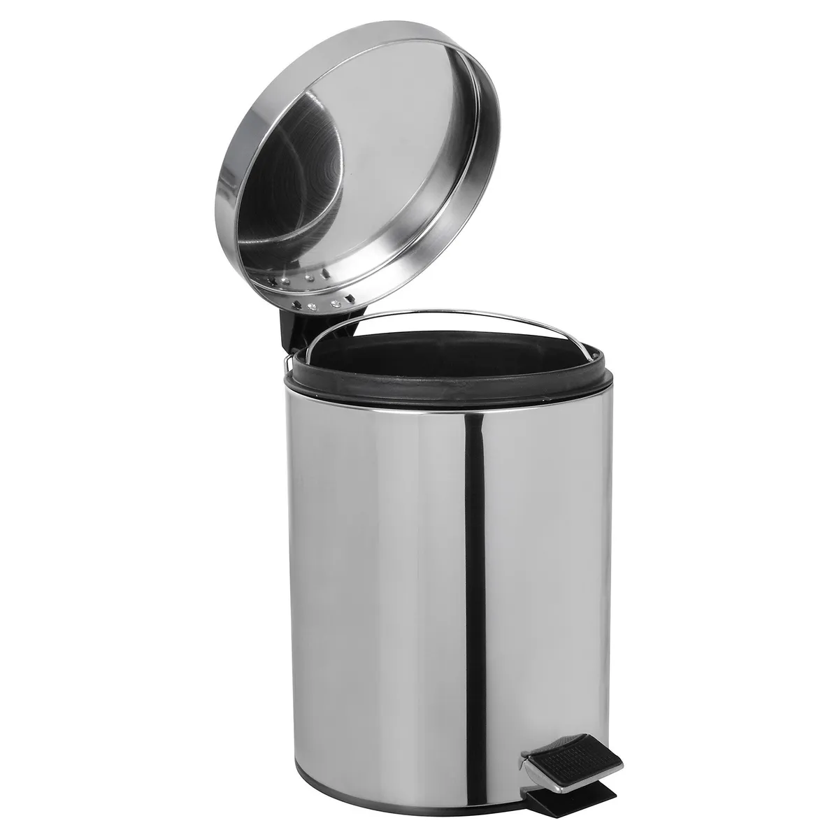 JUST HOME COLLECTION - Set Papeleras Redondas de Metal con Pedal 5L