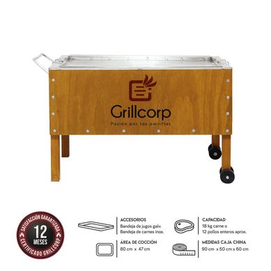Caja China Grillcorp Grande 90x60x50cm Premium Caoba