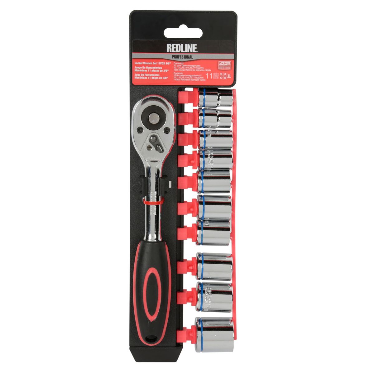 Set Llave Ratchet 3/8 11 Dados, marca REDLINE - Foto 2