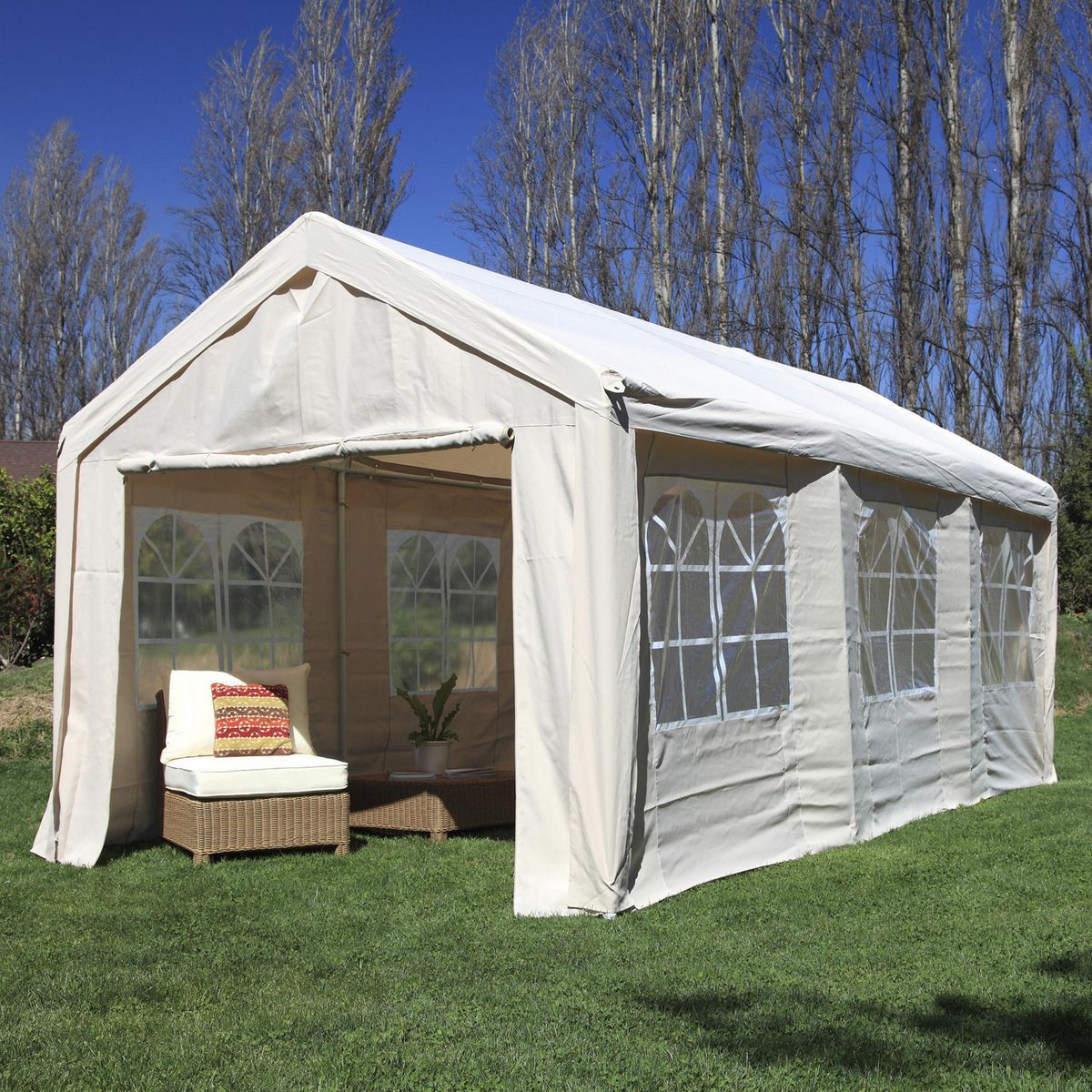 JUST HOME COLLECTION - Toldo Armable Metal Beige 4X8 M