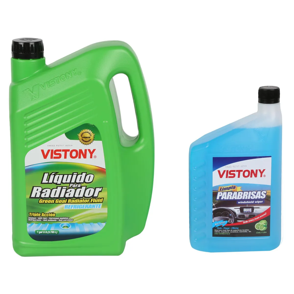 VISTONY - Líquido Radiador 1 gl + Limpia parabrisas 1 L