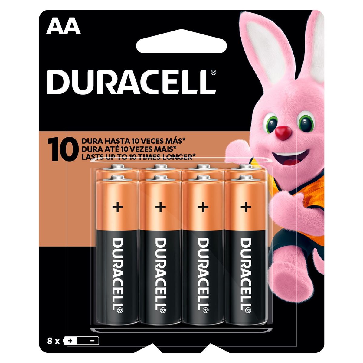 DURACELL - Pack de 8 Pilas Alcalinas Duracell AA 1.5V