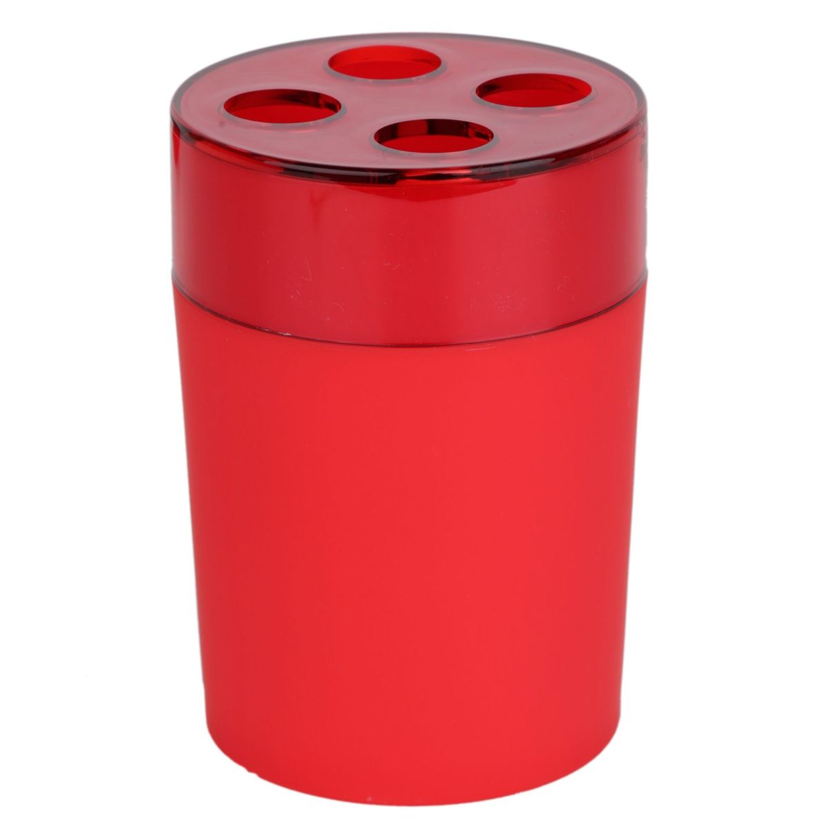 JUST HOME COLLECTION - Portacepillo plástico rojo