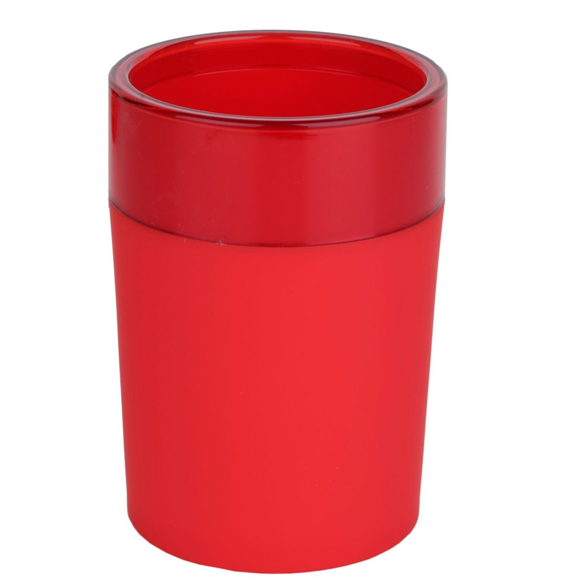 JUST HOME COLLECTION - Vaso para Baño Plástico Rubber Rojo