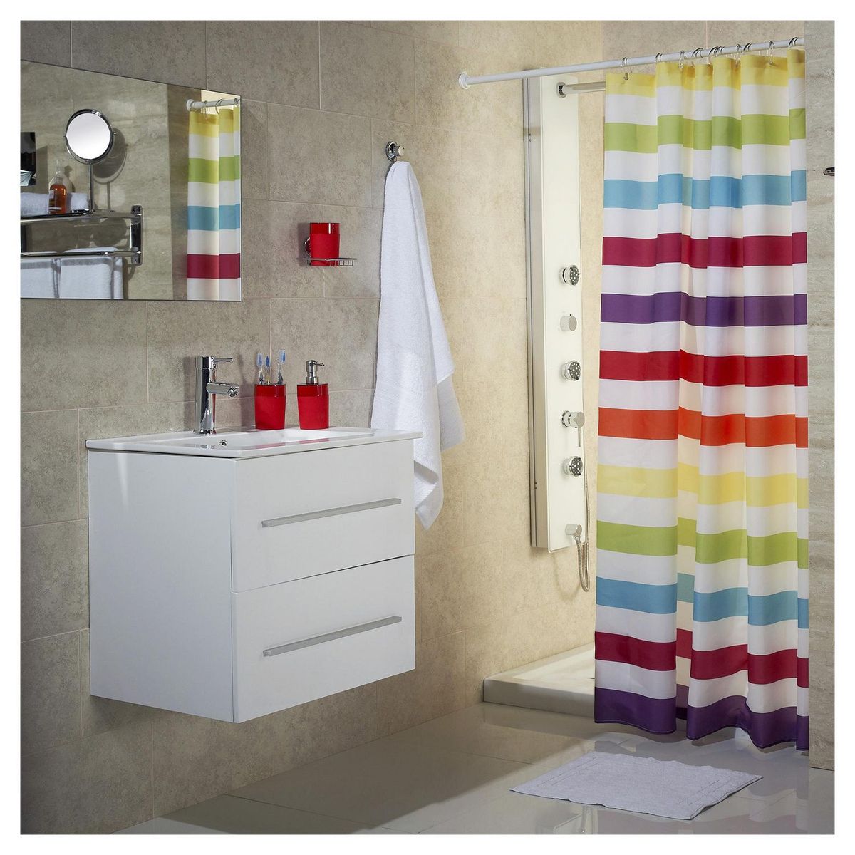 JUST HOME COLLECTION - Dispensador de Jabón Plástico Rojo