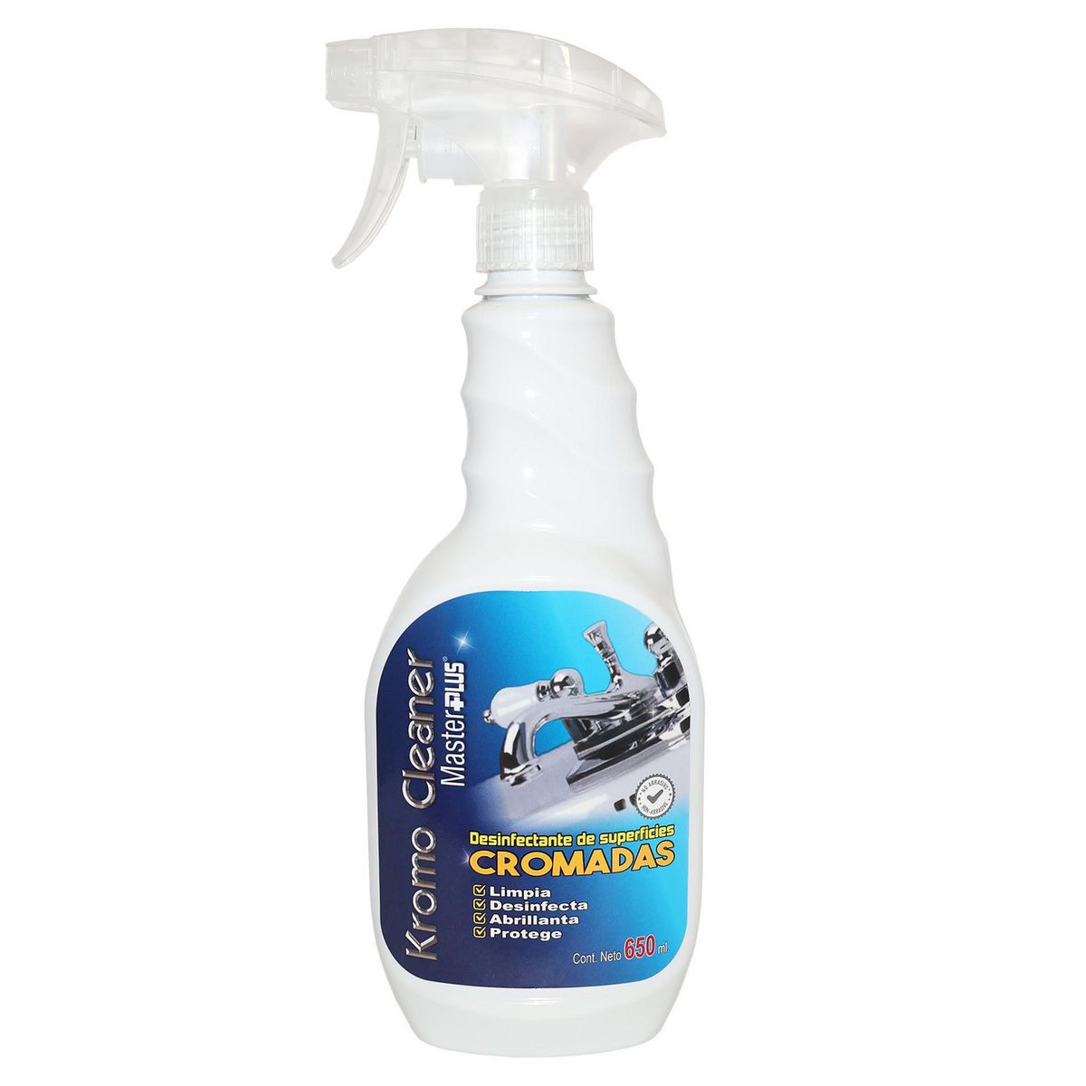 MASTER - Spray Limpiador de Superficies Cromadas 650 ml.