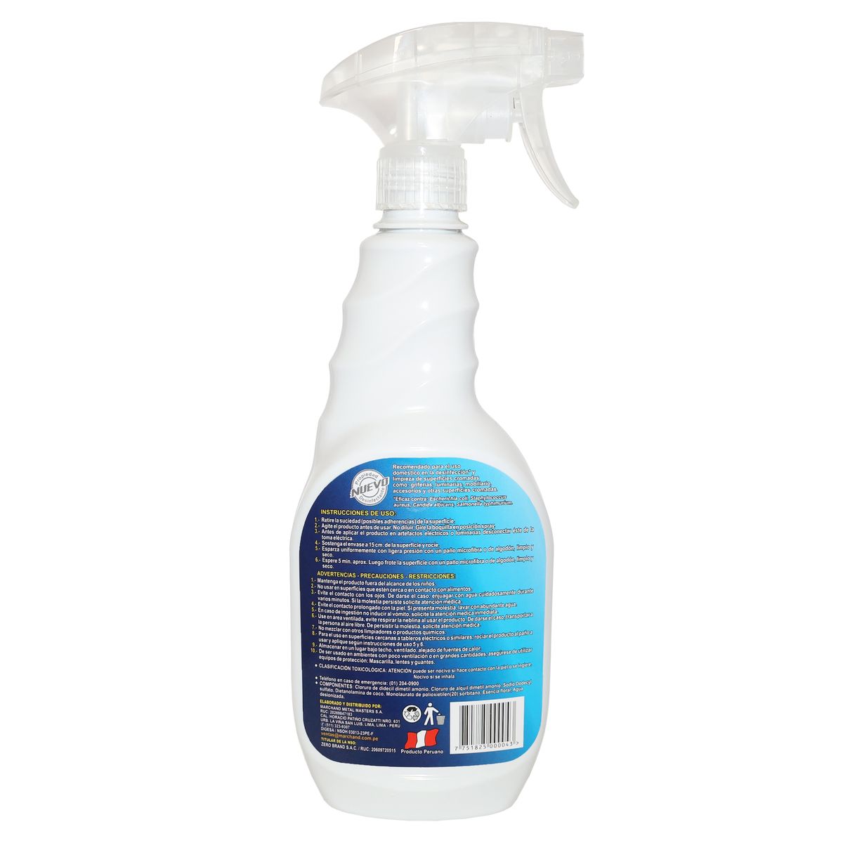 MASTER - Spray Limpiador de Superficies Cromadas 650 ml.