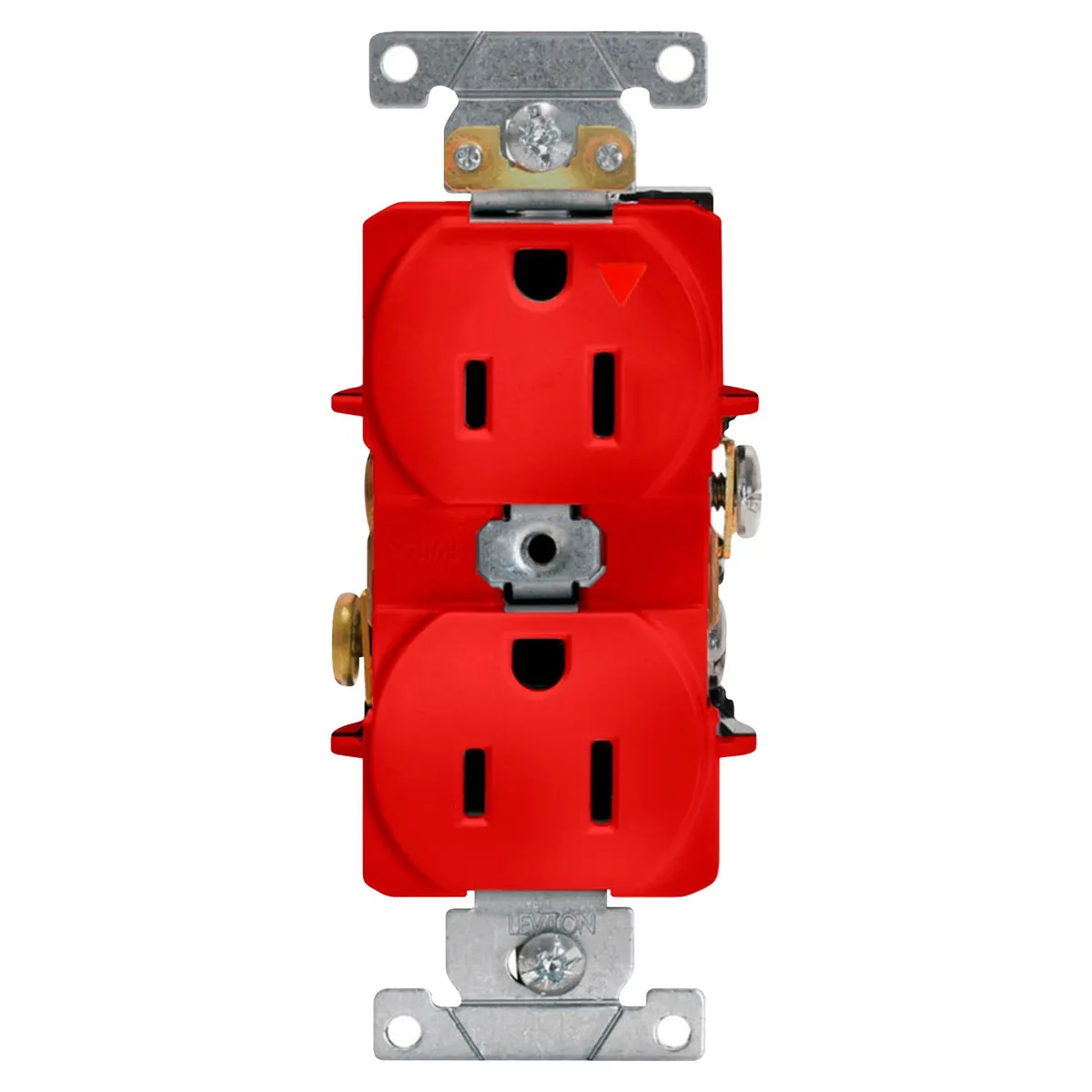 LEVITON - Tomacorriente Leviton doble Aislada Roja