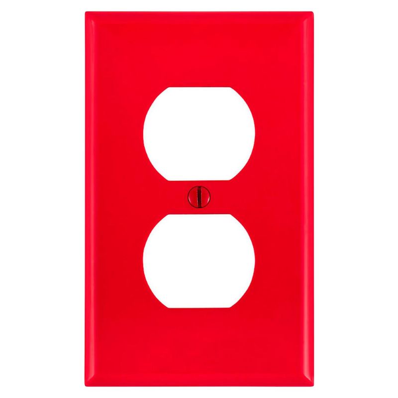LEVITON - Placa Doble Rojo Leviton