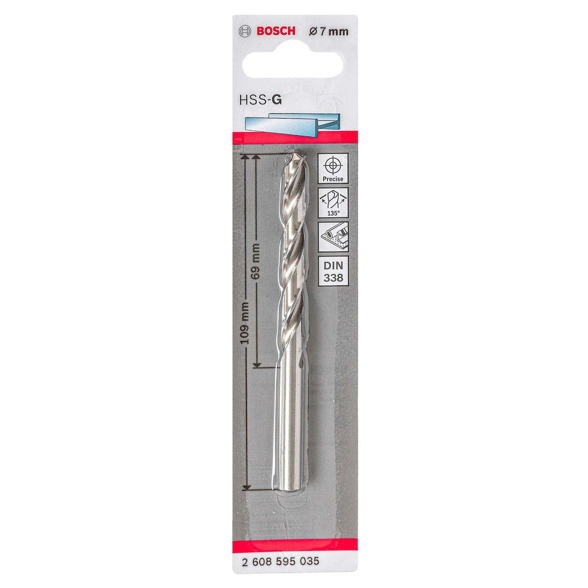 BOSCH - Broca Metal HSS-G 7.0X109 mm Bosch
