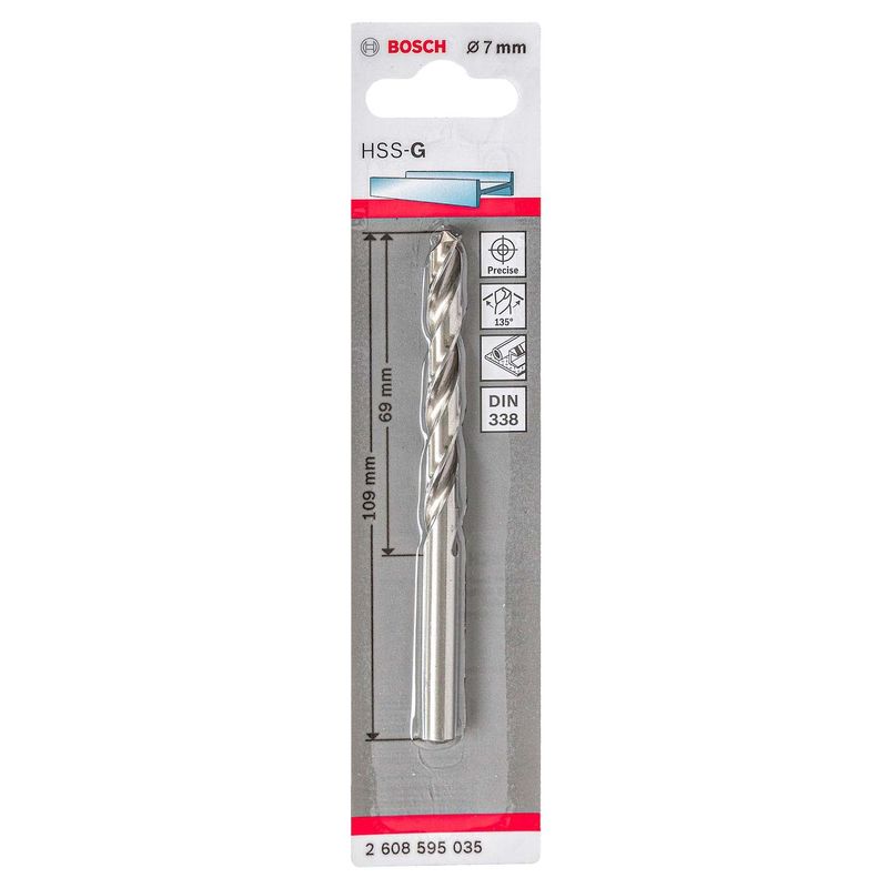 BOSCH - Broca Metal HSS-G  7.0X109 mm Bosch