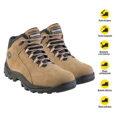 Zapatos de Seguridad Punta de Acero Unisex Edelbrock 107