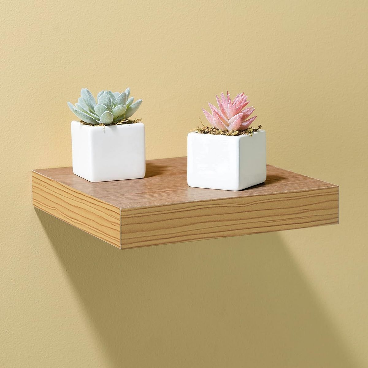 GENERICO - Repisa Flotante Natural 23.5x23.5cm