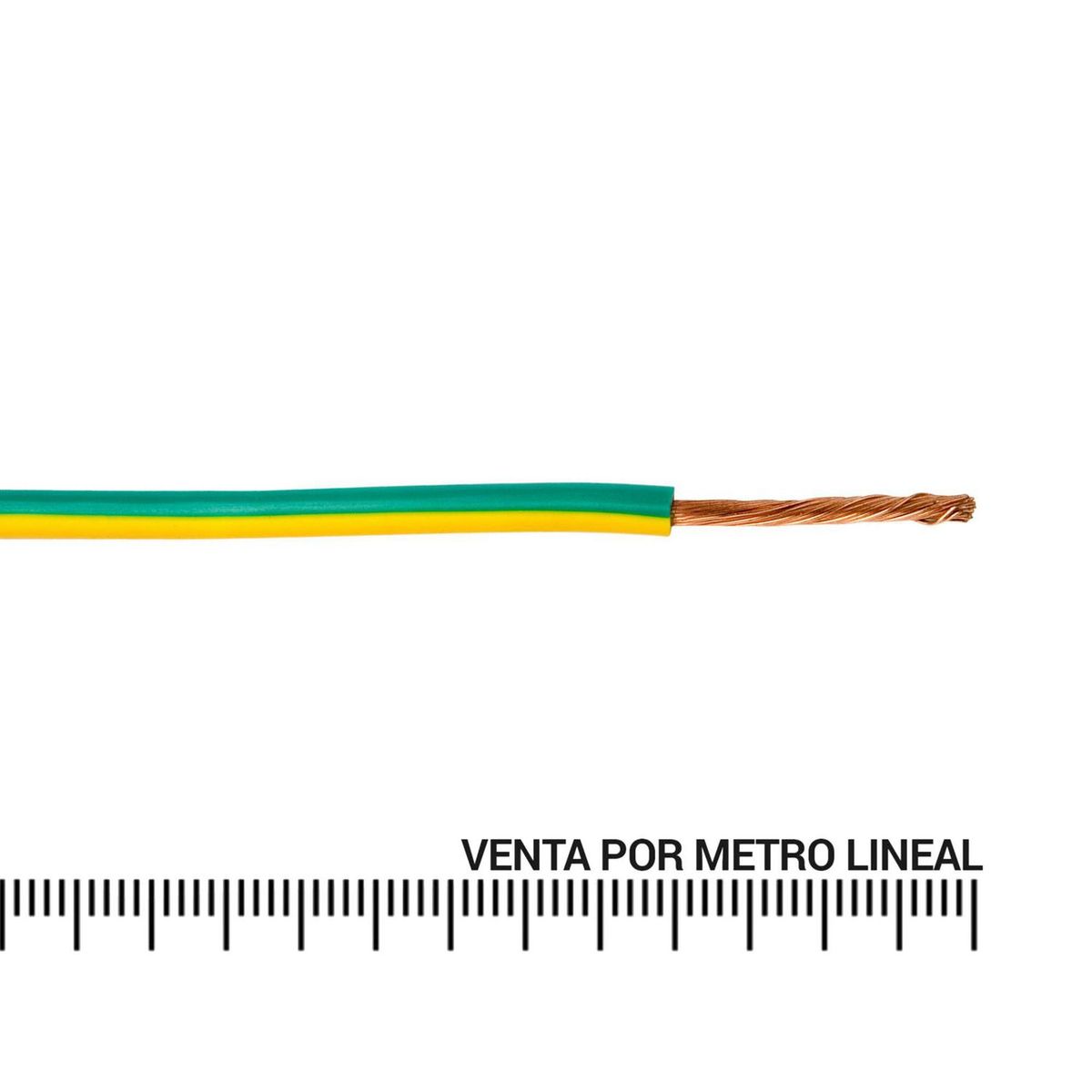 ELCOPE - Cable CPT 4 AWG Amarillo/Verde por Metro Lineal