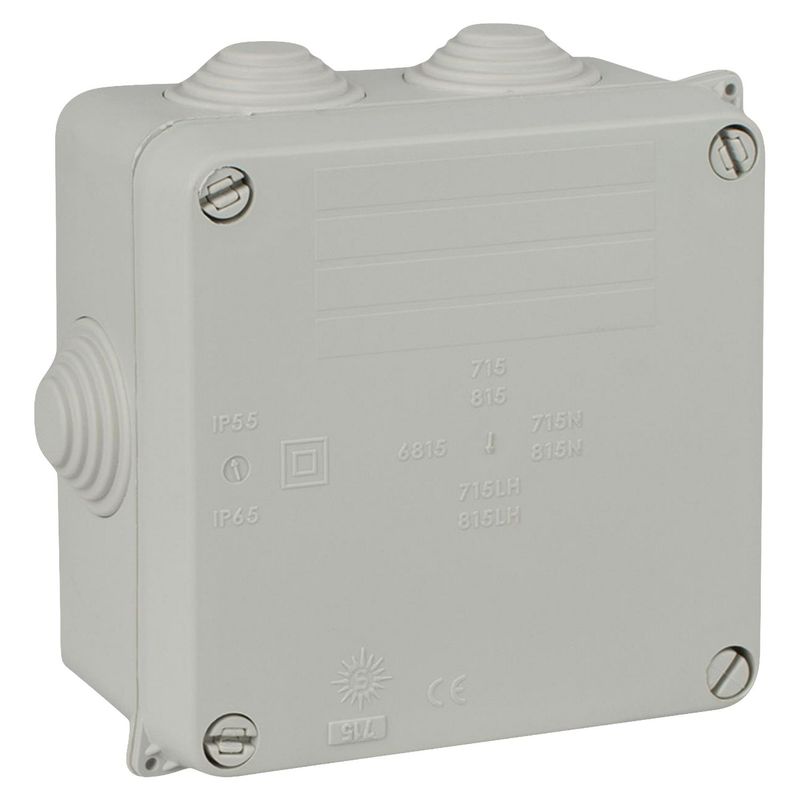 SOLERA - Caja de paso 100x100x45mm con conos Solera PVC