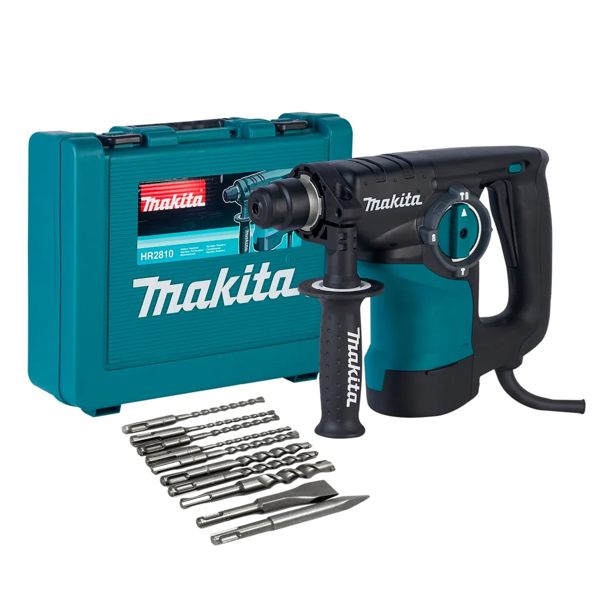 MAKITA - Rotomartillo SDS Plus Eléctrico Makita 800W + 17 Accesorios