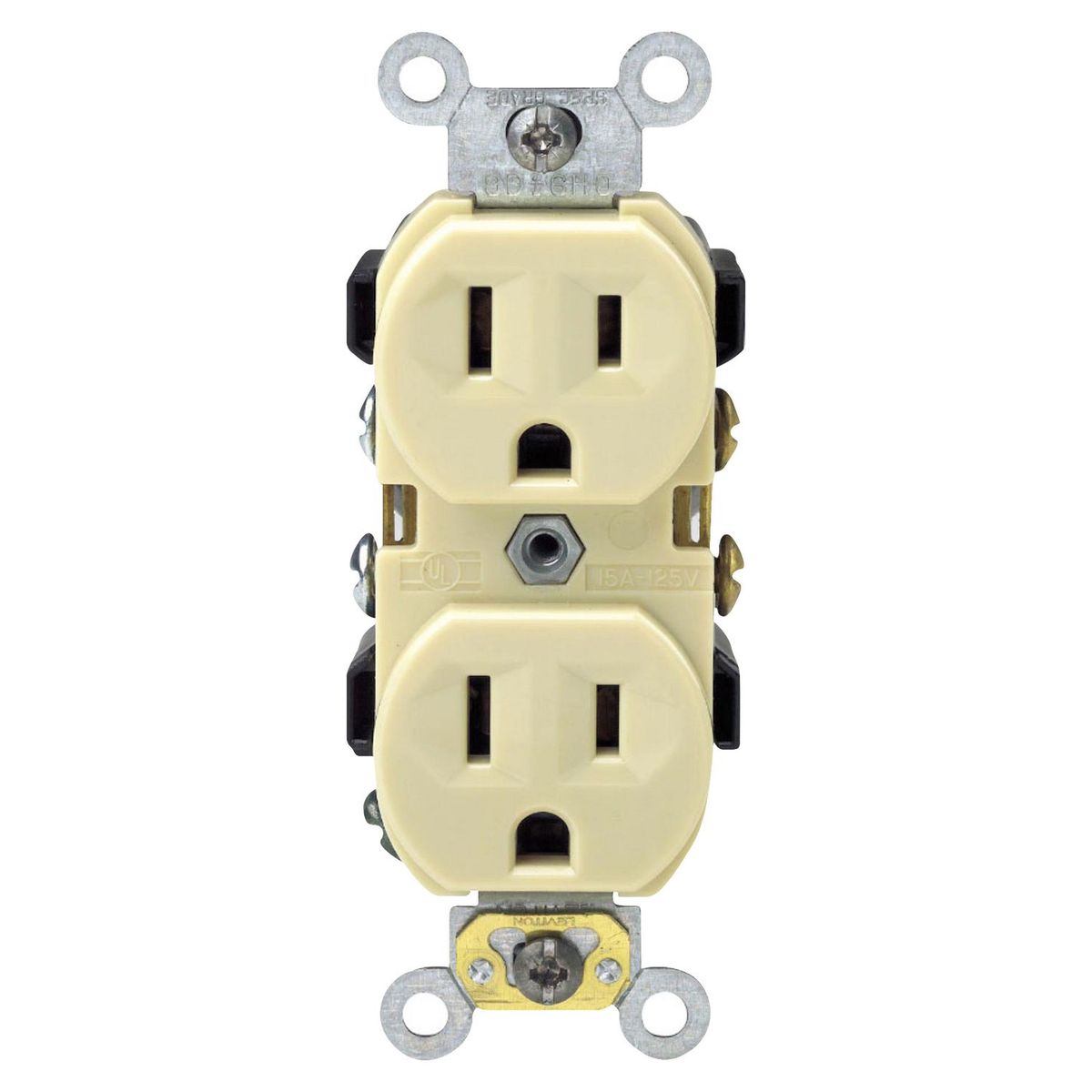 LEVITON - Tomacorriente Leviton doble Empotrable L/T COM 15A-125V Marfil