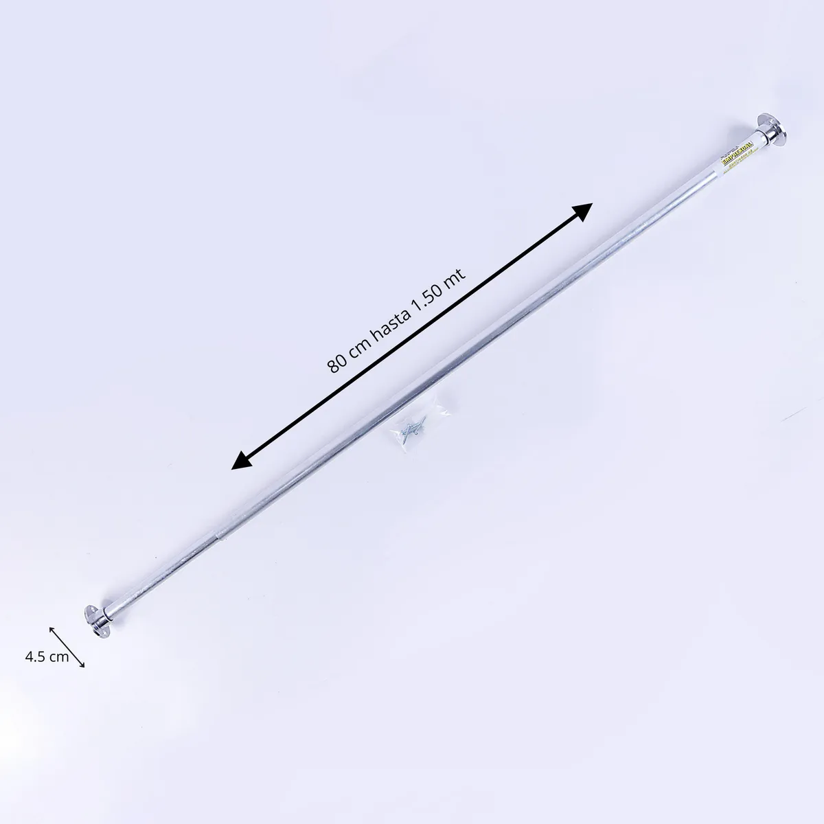 GENERICO - Barra Para Cortina 80-150 cm Fija Aluminio