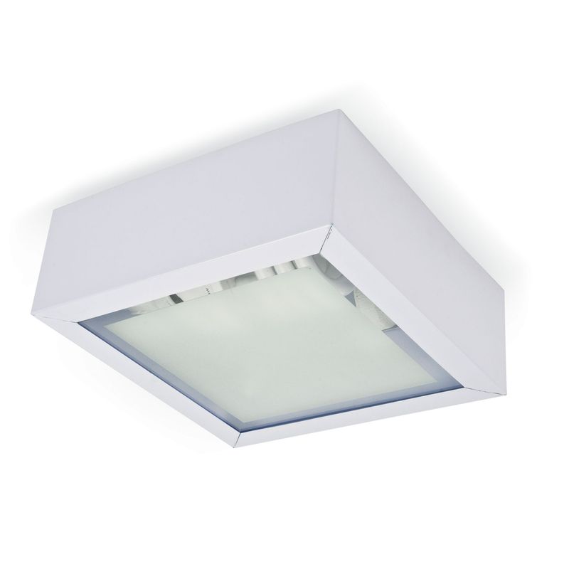 CIAMETSA - Braquete De Pared Exterior Greco Blanco 2 Luces E27
