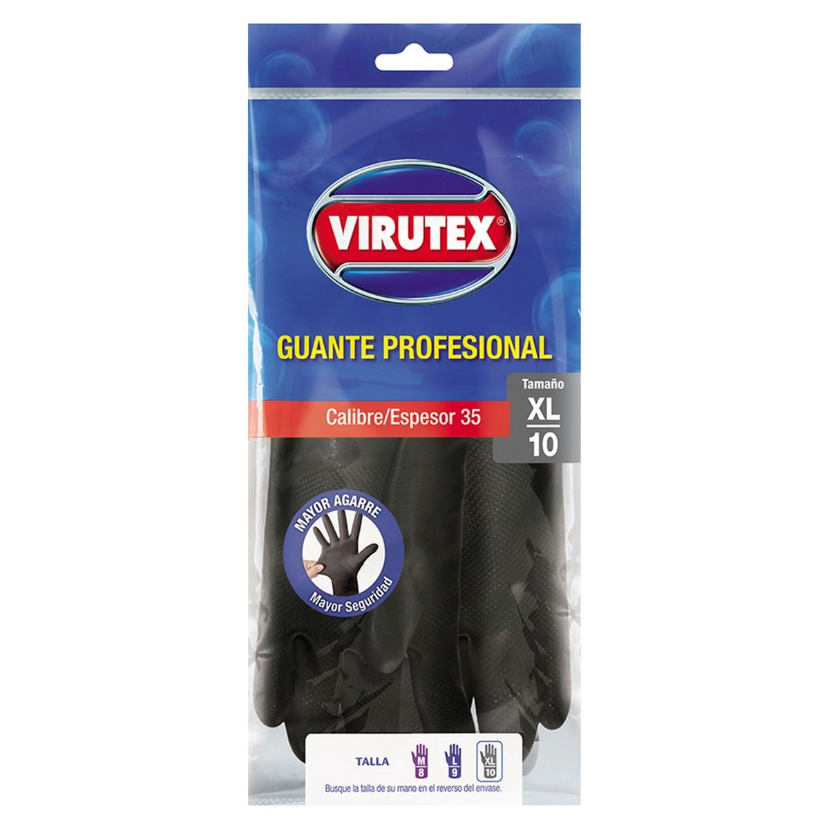VIRUTEX - Guante Tradicional Calibre 35 Talla XL  - Negro