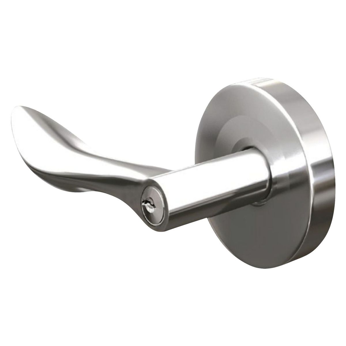 FORTE - Cerradura de Manija Dormitorio Onda Acero Inoxidable